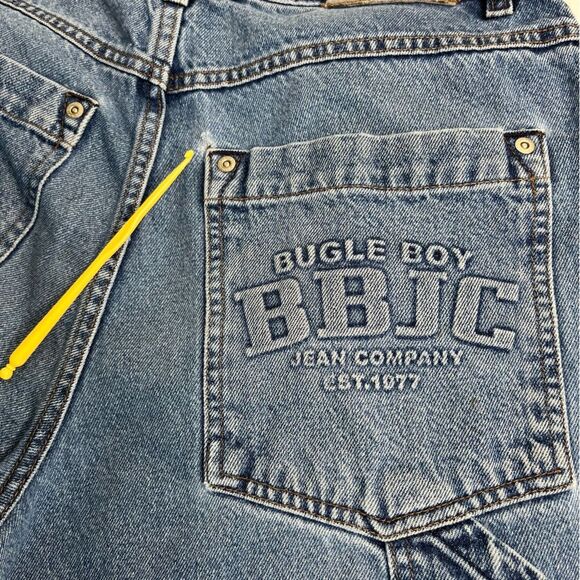 Vintage Y2K Bugle Boy Carpenter Denim Jeans Embossed Pocket Distressed Men 34/34 - Picture 7 of 16